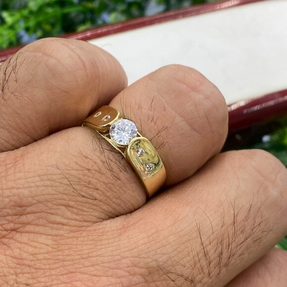 Juego Anillos de Matrimonio De Oro 10K Para Hombres y Mujeres Wedding Band	 Jueg - Picture 5 of 10